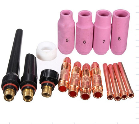 16pcs Tig Consumables Kits , Argon Welding Torch Spare Parts For WP17 18 26