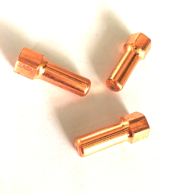 Gold Esab Plasma Cutting Torch Parts Pt100 Plasma Nozzle And Electrode