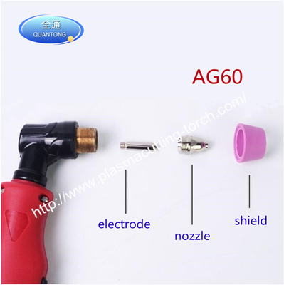 AG60 Plasma Cutting Torch Parts Electrode Nozzle And Shield Consumables