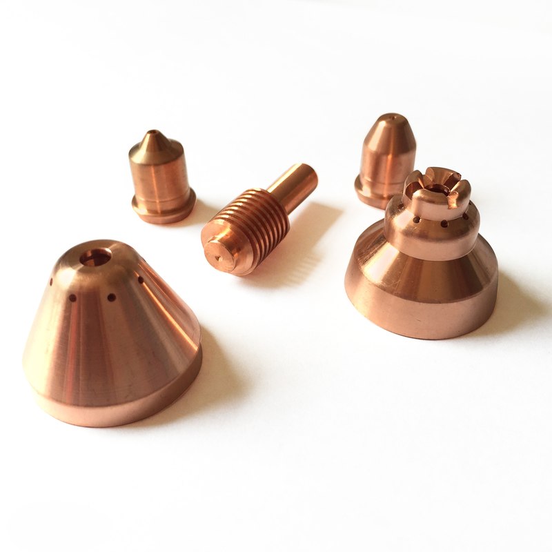 Copper Compatible parts for Hypertherm Consumables Nozzle 220671 Electrode 220669 And Retaining Cap