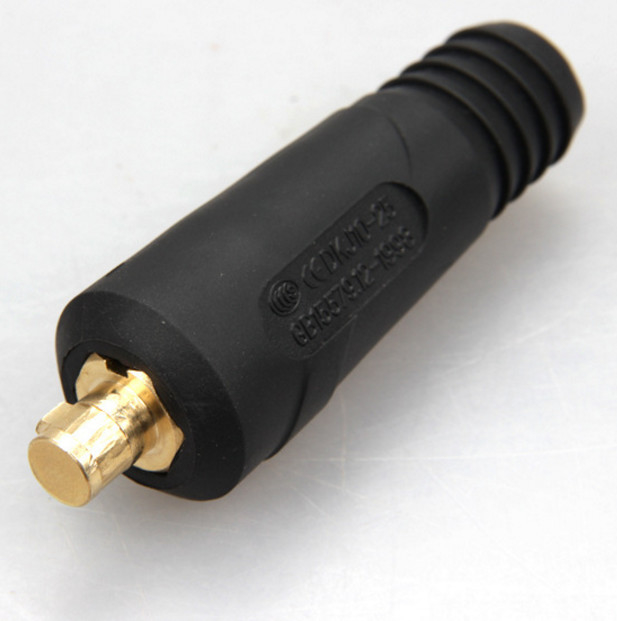 10-25 Mm2 Male Plug Cable Joint Connector Brass And Rubber Material